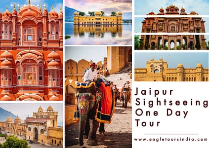 "Jaipur Sightseeing One Day Tour - Explore Amber Fort, Jal Mahal, Hawa Mahal, and More with Eagle Tours India"