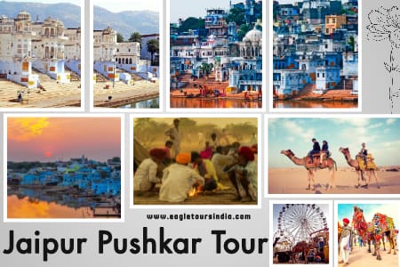 Scenic view of Pushkar Lake during the Jaipur Pushkar tour