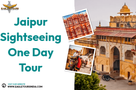 Jaipur sightseeing one-day tour package featuring Amber Fort, City Palace, Jantar Mantar, and Hawa Mahal. Explore the Pink City's top attractions in a single day